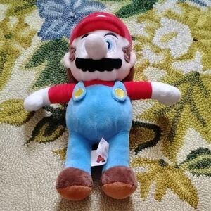 Vintage Authentic Blue Brown Nintendo Super Mario Plush Stuffed Video Games